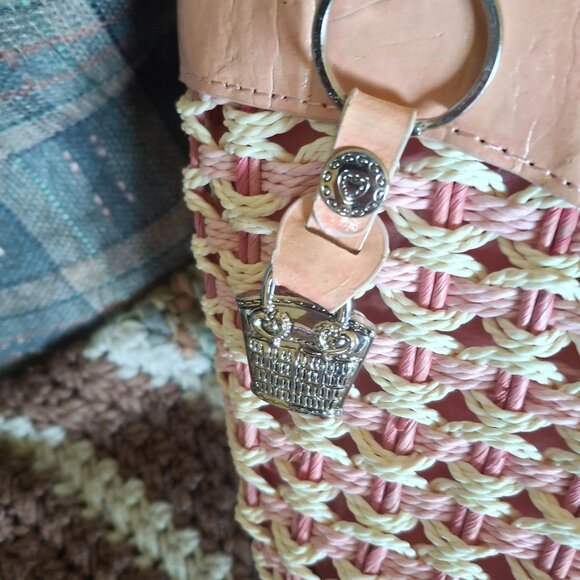 Longaberger Pink Straw Purse - Picture 4 of 7